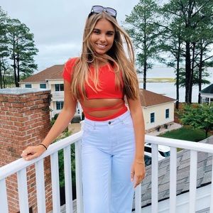 Princess Polly red body suit